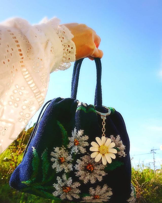 新品　ANA 機内販売限定　フェイラー　シチリアーノ柄　巾着バッグ ANA限定 フェイラー シチリアーノ柄手付き巾着 新品 フェイラー ハイジ