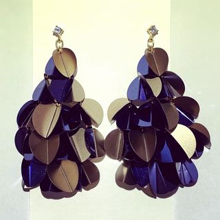 レシピno 1604 スパンコールのシャンデリアピアス グリーン ピアス 貴和製作所 手作りアクセサリーパーツ ビーズの通販