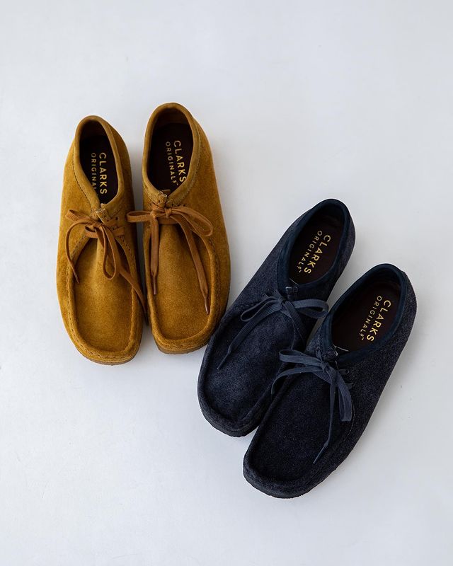 CLARKS:ワラビーWALLABEE HAIRY SUEDE - モカシン