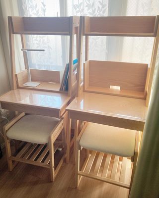 ツインデスク 幅29～190]ツインデスク シングルデスク 組み換え 勉強机