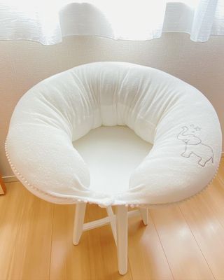 授乳クッション（カバ/ゾウ/グレー）京都西川 日本製 綿100 