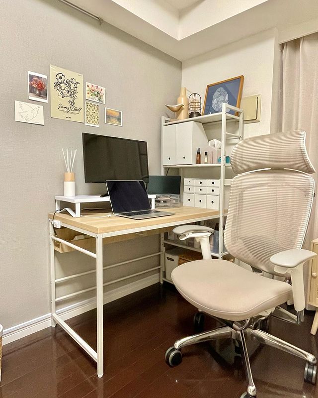 無印良品（MUJI) メラミン天板スチールフレームデスク おしい 