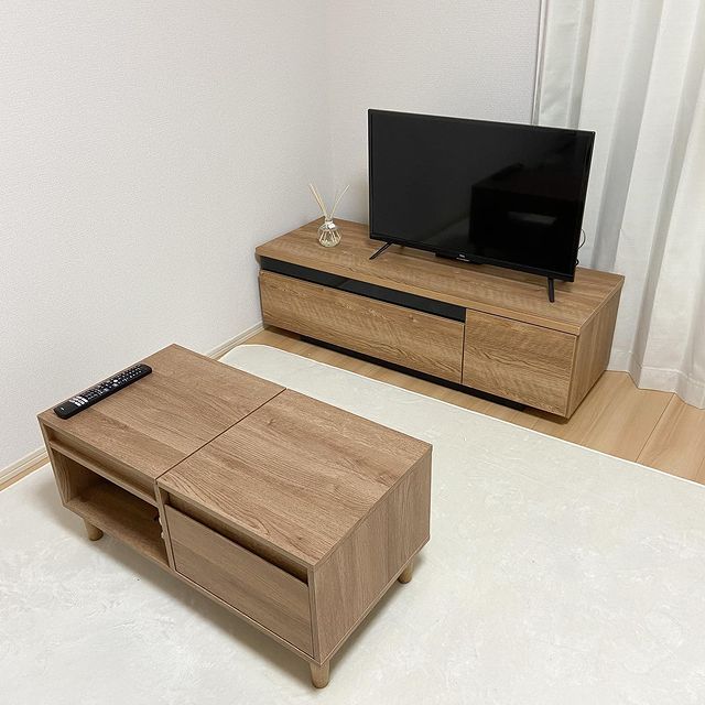茶色の木目のテレビボード🤎 (chibiyui) ライ 