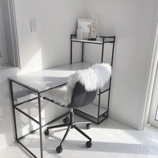 パソコンデスク 本棚付き 収納付き オフィス ワーク PC 平机 [幅