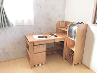 子供用学習机4点セット(ウォルナット/ナチュラル/オーク) 本棚付きで