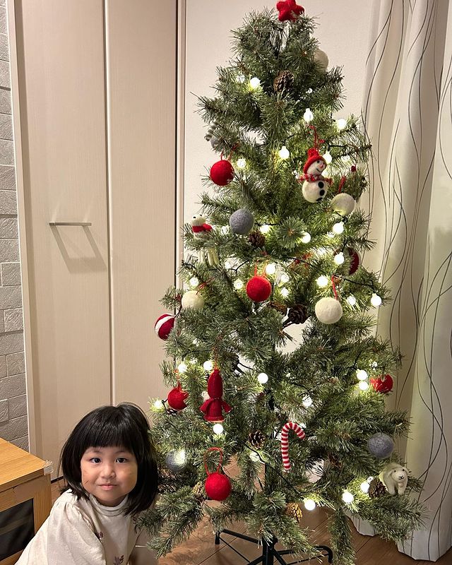 ロウヤクリスマス クリスマスツリー飾り付け 180cm クリスマスツリー 180cmクリスマスツリー、LEDライト、オーナメント付き