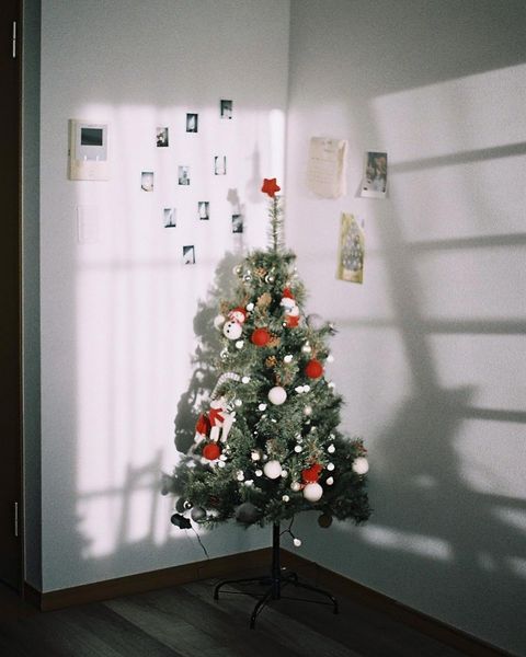 120cm] クリスマスツリー 手作りオーナメントセット LEDライト付