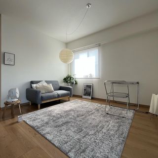 ヴィンテージラグマット（3畳：グレー/ブルー）ミックスカラー[200×250