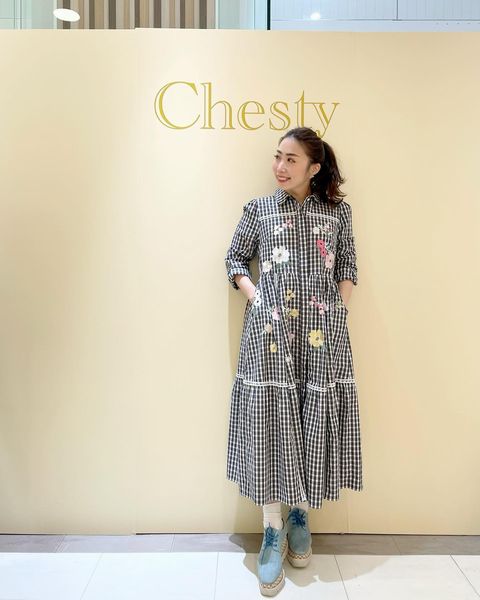 フラワーバード刺繍シャツワンピース｜Chesty公式通販