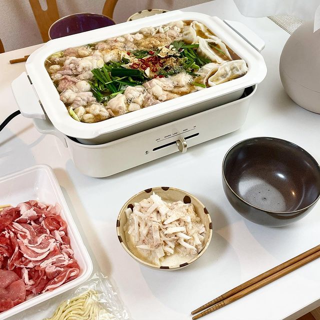コンパクトホットプレート セラミックコート鍋セット ホワイトの通販