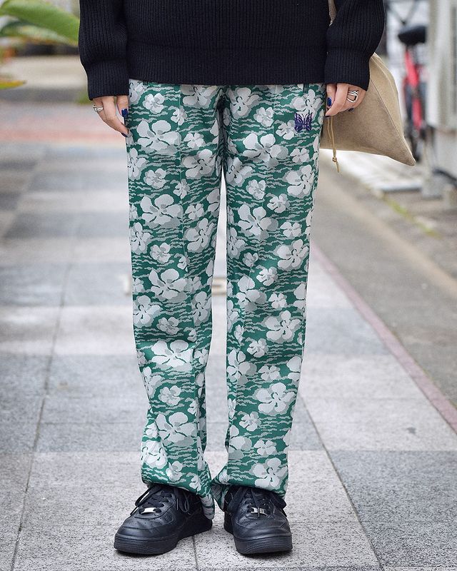 トップシークレット 22SS NEEDLES Track Pant Poly Jq.-Floral