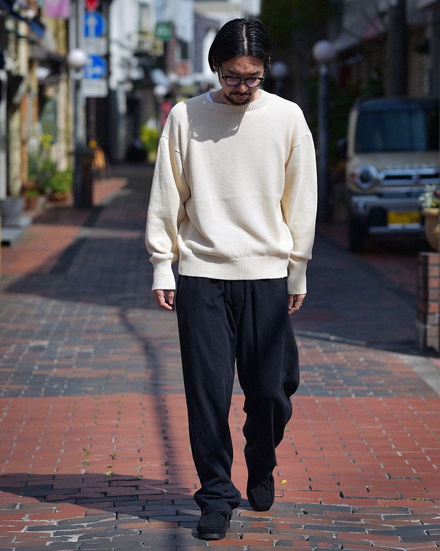 comoli コモリ 22ss ヘンプガンジーニット HEMP-