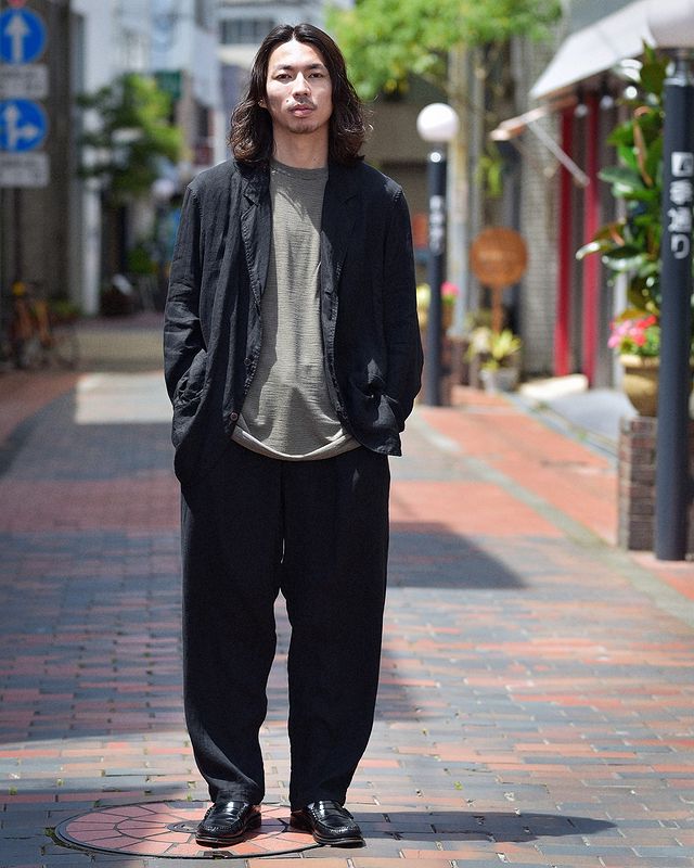 ☆超目玉】 リネンダブルクロスセットアップ 22SS COMOLI ブラック 美 ...