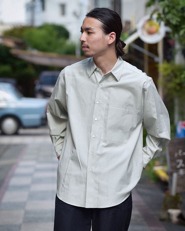 22AW AURALEE WASHED FINX TWILL SHIRTS 白4-