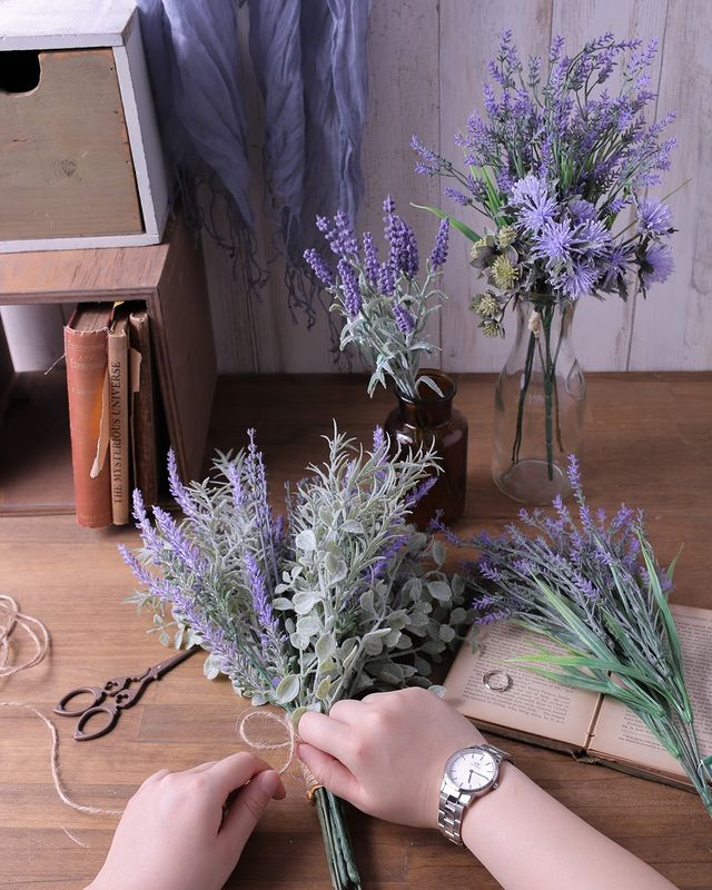 ミルラベンダーブッシュ造花 通販