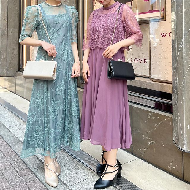 MARELLA マレーラ ☆ ポリエステルシフォン ブルー系プリントドレス M