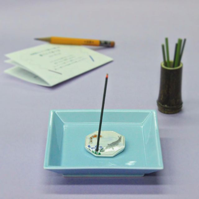 ウェブショップ四方香皿 小 水色: 香りとともに【公式】お香の専門店