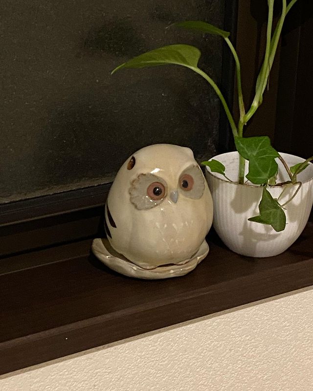 香炉　ふくろう 松栄堂の香器 『麗香炉 森のこえシリーズ ふくろう』コーン