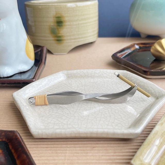 ウェブショップ六角香皿 飴釉: 香りとともに【公式】お香の専門店 松栄