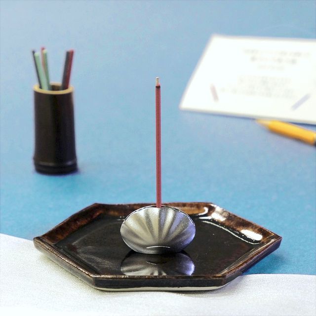 ウェブショップ六角香皿 飴釉: 香りとともに【公式】お香の専門店 松栄