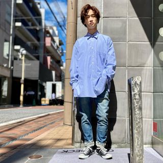 yoke ヨーク トーマスメイソン STRIPEDPIPINGSHIRT 爆買い！ 9408円