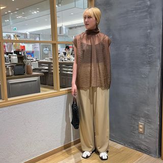 クラネ SHEER RIBBON NO SLEEVE TOPS zubairfurnishing.com