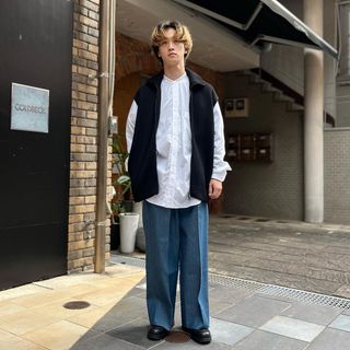 INTERIM(インテリム) SHUTTLE DENIM 1-TUCK BAGGY SLACKS - COLDBECK