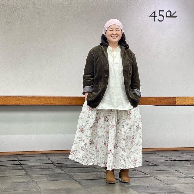 45Rインドカディ森花プリントのイージースカート: WOMEN|45R