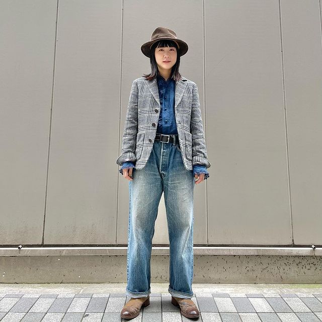 45R藍インドカディのレースフリルブラウス: WOMEN|45R
