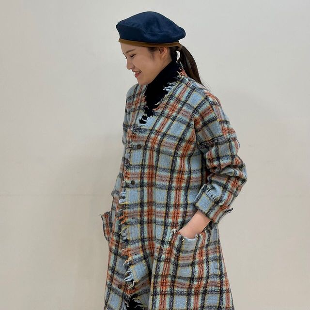 45Rインドメリノ縮絨のロングカシュクール: WOMEN｜45R