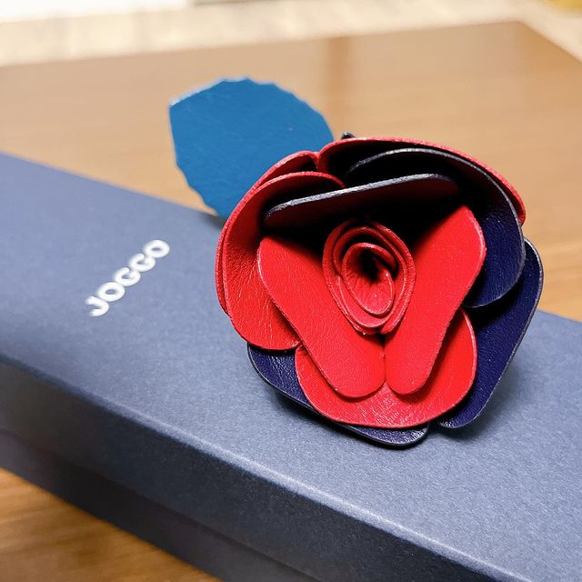 革の一輪花 バラ オーダーメイド革製品 Joggo