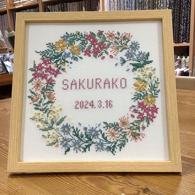 カントリー雑貨 刺繍完成品 クロスステッチ完成品 リール - dr-natura.pl