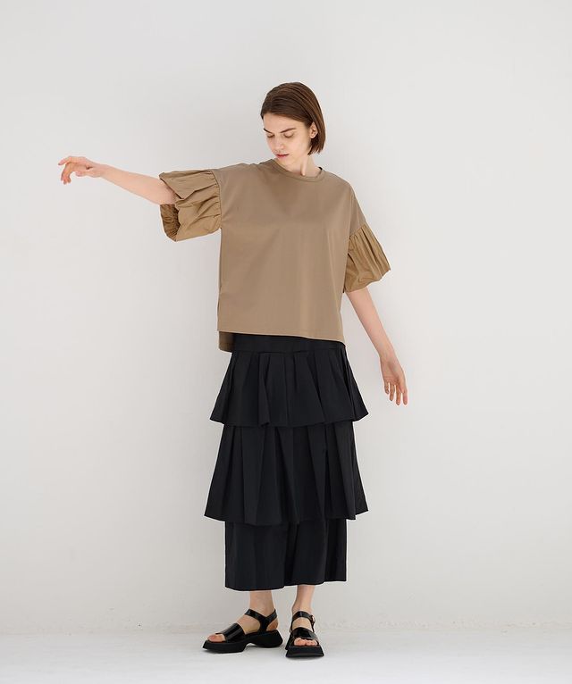 ティアードキュロットパンツ|LANVIN en Bleu | LANVIN en Bleu