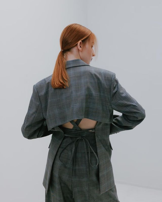 極美品 希少 LANVIN en Bleu リネン100% テーラードジャケット ウールテーラードジャケット | LANVIN COLLECTION (Women