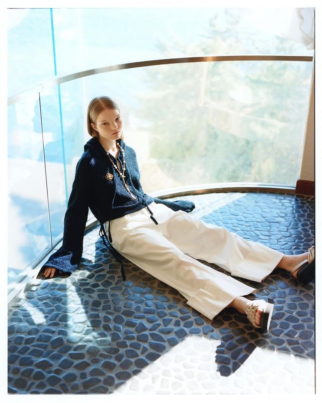 コットンリネンマッキンパンツ|LANVIN en Bleu | LANVIN en Bleu
