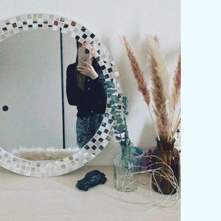 貝殻装飾 ウォールミラー ルコ 円形 | ニトリネット【公式】 家具