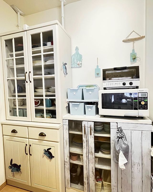 ニトリ】食器棚 キッチンボード(ミランダ2 W80) 超美品 - 収納家具