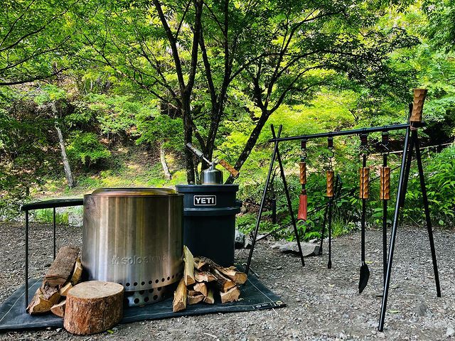 ZEN camps（ゼンキャンプス）焚き火シート BLACK 95x60cm - hinataストア