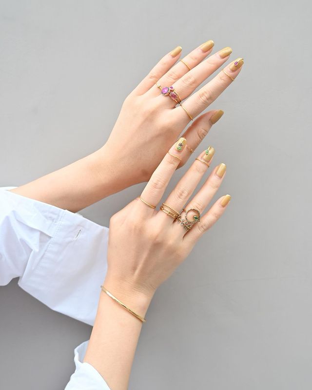 elafonisi] medium ruby with pave diamonds ring｜ARTIDA OUD（アル