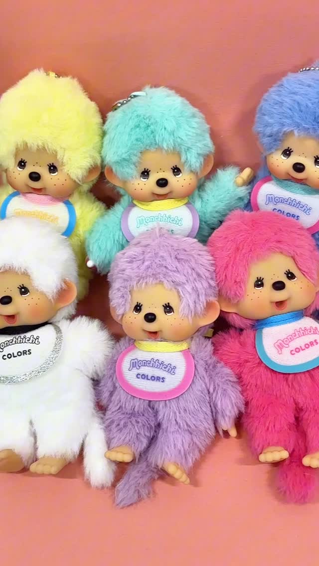 【新品】モンチッチ colors Monchhichi マスコット 2セット Monchhichi モンチッチ COLORS キーチェーン(パープル): 通常