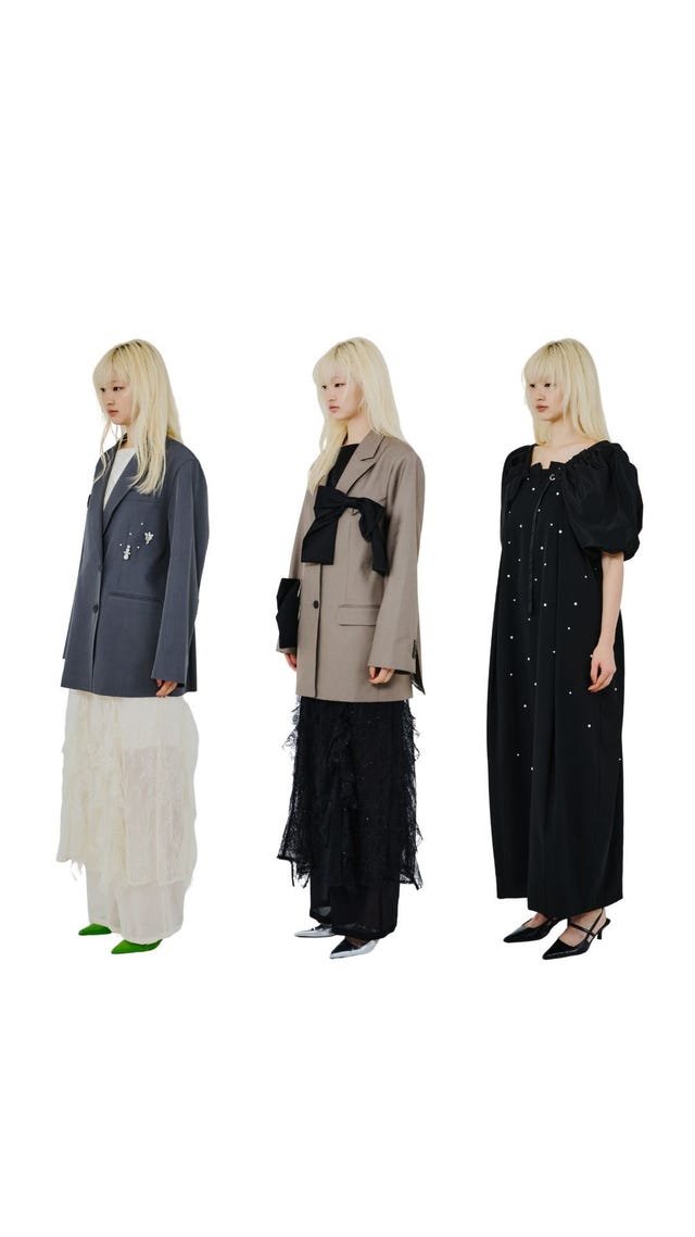 RIBBONS PUFFY VOLUME DRESS