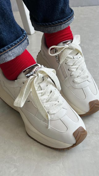 未使用級✨ヌーベルヴォーグリュクスライン大人のスニーカー24㎝ ヌーベルヴォーグ リュクスライン 魅せる大人の スリッポン