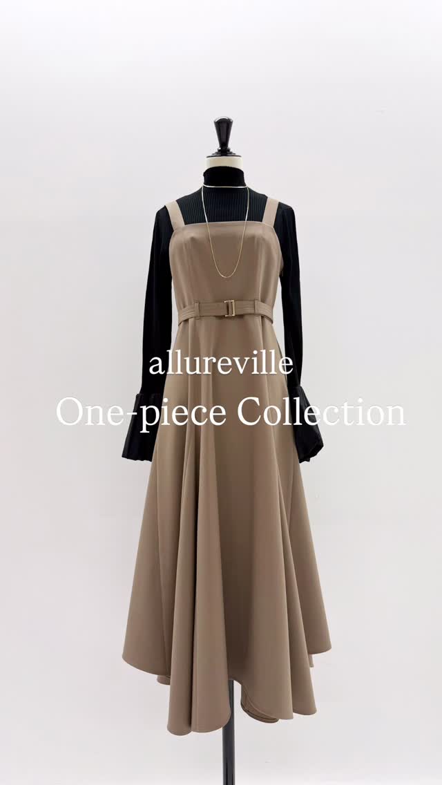 サイドスリットプリーツロングワンピース|allureville OFFICIAL